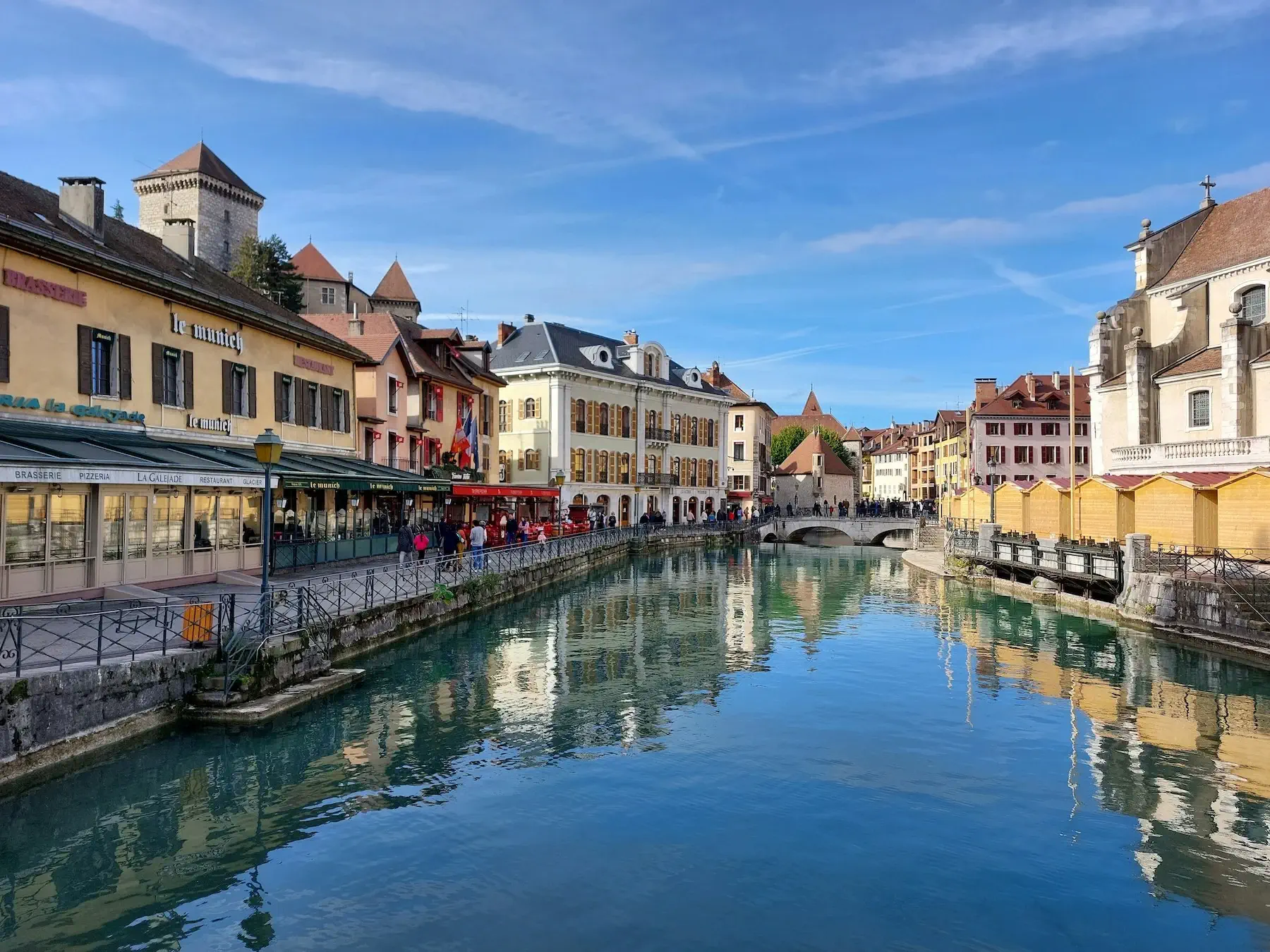 Beautiful canal view through Annecy, France