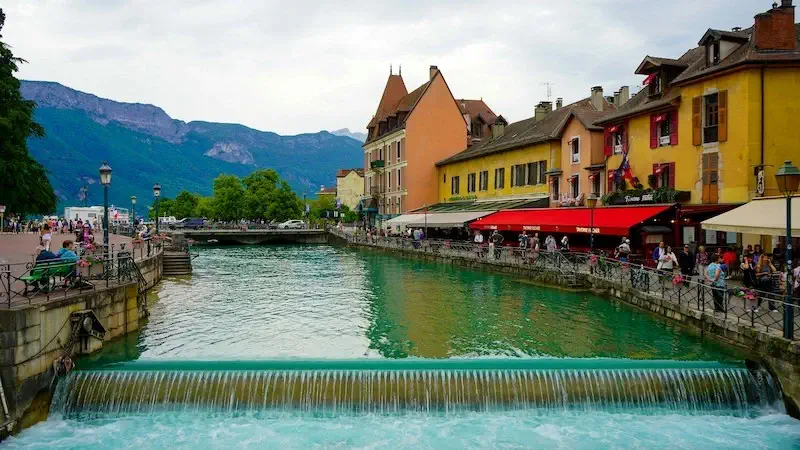 Canal view in Annecy, France