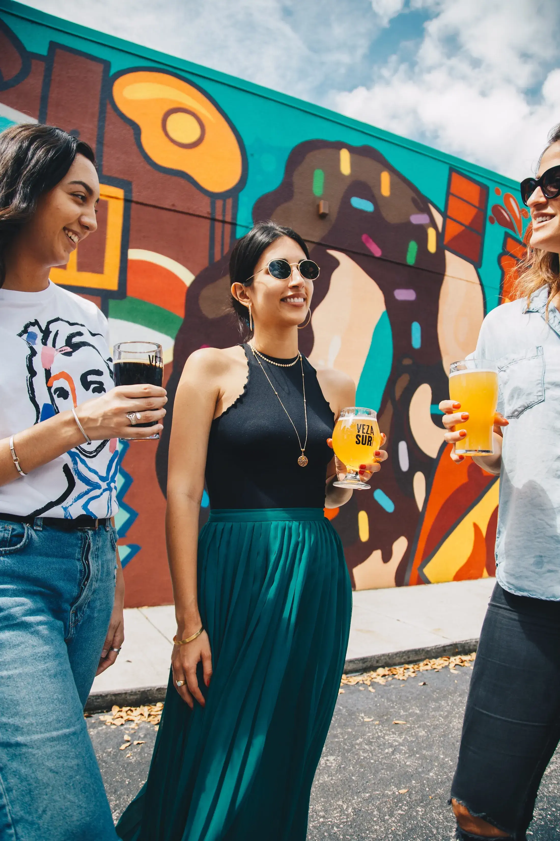 group of women enjoying a drink